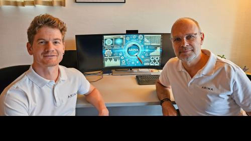 Roman Locher (links) und Markus Mosca haben den Zuschlag für den Grossauftrag für die  computerunterstützte Bild- und Video-Datenauswertung der Kantonspolizei Zürich erhalten (Foto: z. Vfg).