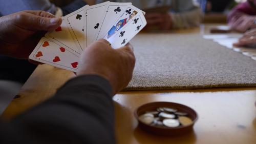 Chi chi giova suvent, nu giova per guadagnar, mabain perquai chi’d es flot», disch Silvia Steiner, manadra d’ün cuors da tschinquina a Lavin (fotografia: Michael Steiner).