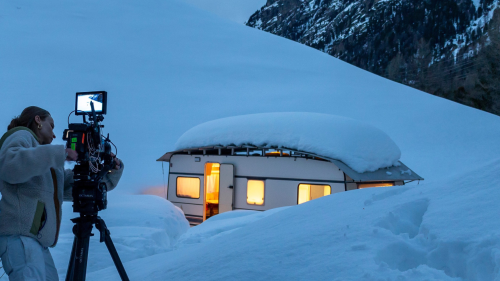 Drehort Camping Morteratsch. Foto: Zenka Films