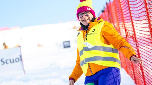 Imke Marggraf hat sich als Torrichterin beim Snowboard-Weltcup in Scuol gemeldet. Foto: Mayk Wendt