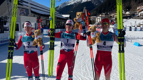 Isai Näff aus Sent, rechts im Bild. Foto: Swiss Cross-Country Team