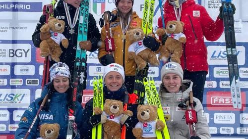 Für Marina Kälin (rechts) resultierte über 10 Kilometer Skating der 6. Platz. Foto: Swiss-Ski