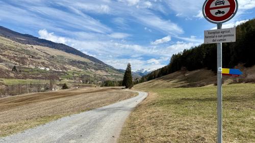 Tenor ledscha superiura esa vairamaing scumandà da transir cun veiculs a motor sün vias champestras e vias da god. Ils cumüns pon far excepziuns e vender permiss. Quels han pisserà per discussiuns a Scuol (fotografia: Fadrina Hofmann).