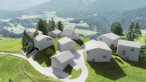 Visualisaziun dal Resort Paradies previs a Ftan (fotografia: Fanzun AG)