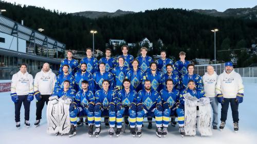 Der Kader der 1. Mannschaft des EHC St. Moritz, Saison 2025/26. Foto: EHC St. Moritz