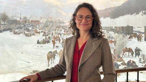 Ün zich sco dad ir aint l’Europapark saja la visita i’l Bourbaki Panorama, disch Alexandra Könz (fotografia: Claudia Cadruvi).