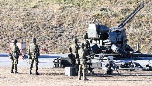 Alles ist bereit. Die Übung kann beginnen. Foto: Reto Stifel