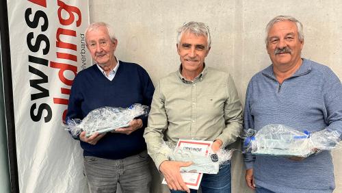 Heinz Thoma, Donald Holstein und Lorenzo Mevio (von links) Foto: Swiss Sliding