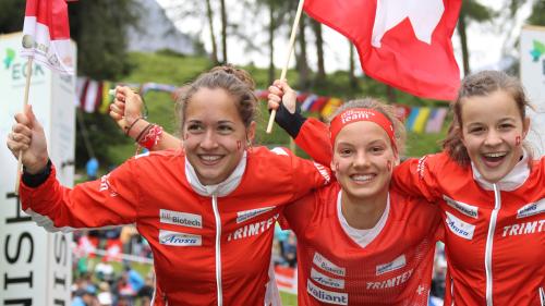 Die siegreiche Juniorinnen-OL-Staffel. Foto:swiss orienteering & www.steineggerpix.com/photo by rémy steinegger