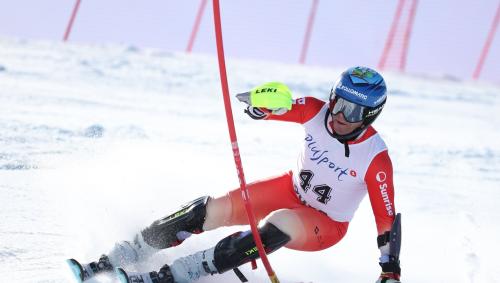 Robin Cuche fuhr im Slalom auf Rang 3.  Foto: Marcus Hartmann